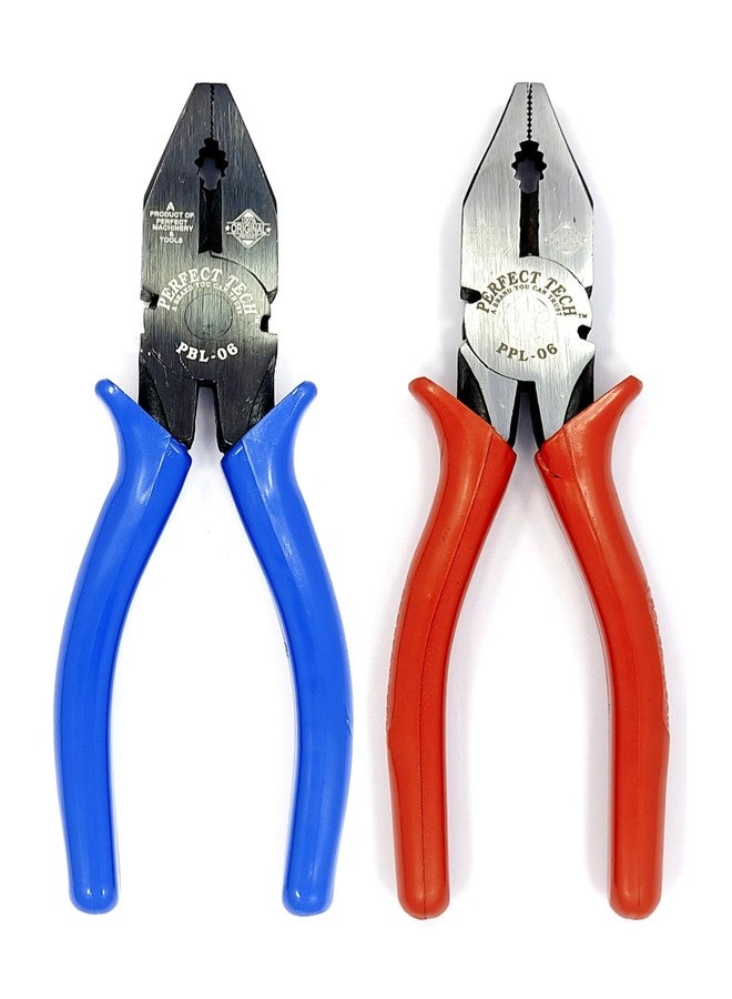 PERFECT TECH كماشة بيرفكت تك متعددة الاستخدامات PPL-06 و PBL-06، مقاس 6 بوصات / 150 مم | كماشة معزولة بمقبض PVC | لحمل الأشياء، والإمساك بالأسلاك وقطعها | كماشة للاستخدام الاحترافي والمنزلي - Image 1